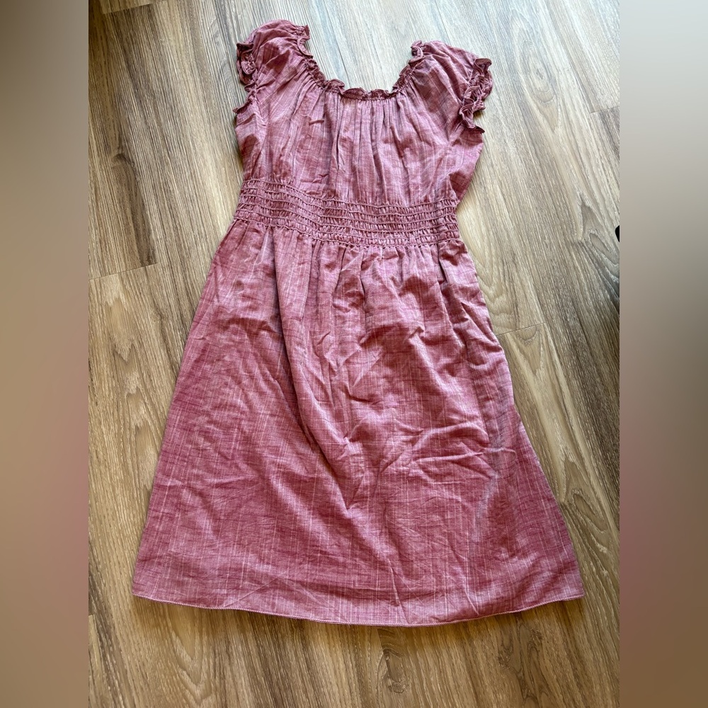 Studio M Pink Smocked Ruffled Sundress‎
